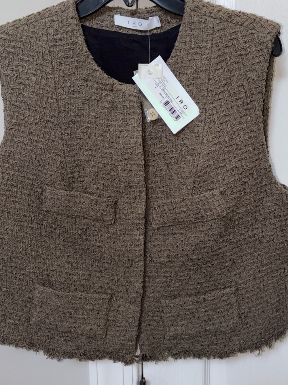 IRO Paris Ralphi Women's Brown Tweed Sleeveless Vest